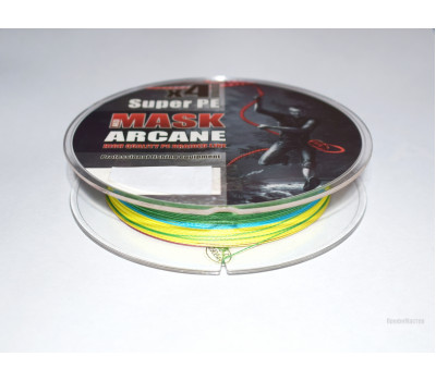 Плетеный шнур AKKOI MASK ARCANE 0,28 мм, 200 м, тест 13,61 кг, multicolor