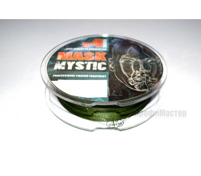 Плетеный шнур AKKOI MASK MYSTIC 0,30 мм, 100 м, тест 18,14 кг зеленый