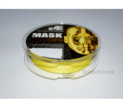 Плетеный шнур AKKOI MASK PLEXUS 0,14 мм, 125 м, тест 5,44 кг, желтый