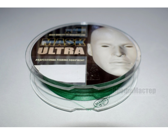 Плетеный шнур AKKOI MASK ULTRA 0,1 мм, 130 м, тест 3,63 кг, темно-зеленый
