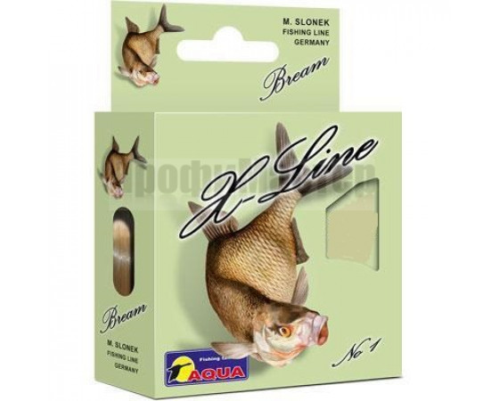 Леска AQUA X-Line Bream 0,16 мм, 100 м, тест 2,95 кг
