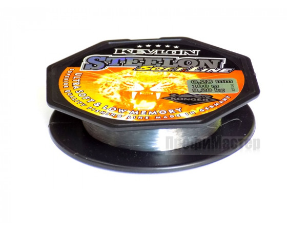 Леска 0,28 мм, 100 м, тест 9,2 кг KONGER STEELON SOFT LINE