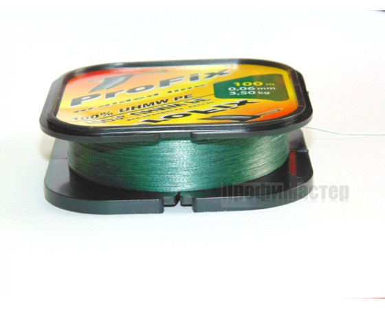 Плетеный шнур ProFix 0,25 мм, 100 м, 14 кг, зеленый