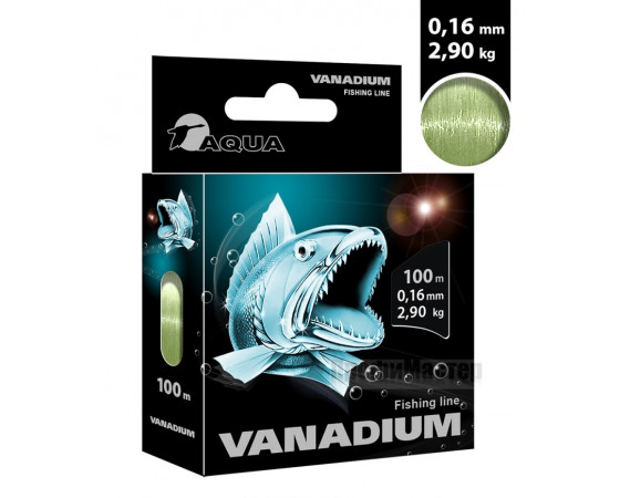 Леска монофильная AQUA VANADIUM 0,16 мм 100 м тест 2,9 кг