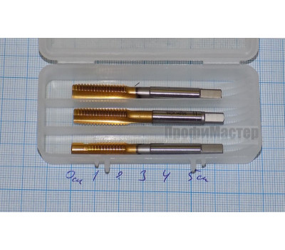 Метчик М 8х1,25 мм 6HX HSSE INOX комплект из 3-х штук