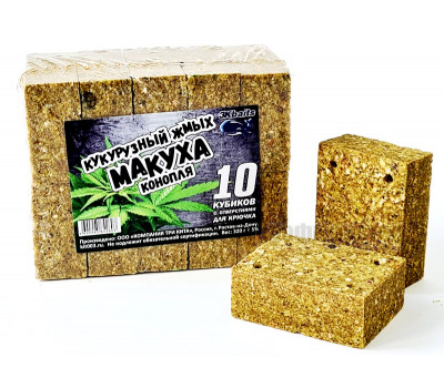МАКУХА кукурузный жмых с отверстием КОНОПЛЯ 320 гр.