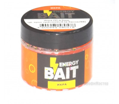 Насадка ИКРА 6 мм, цв. ярко-оранжевый, ENERGY BAIT