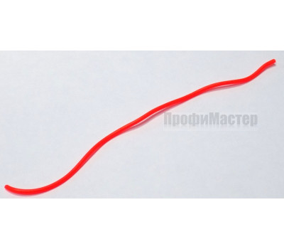 Кембрик силиконовый красный флюоресцентный ф 0,8*1,5 мм, длина 10 см