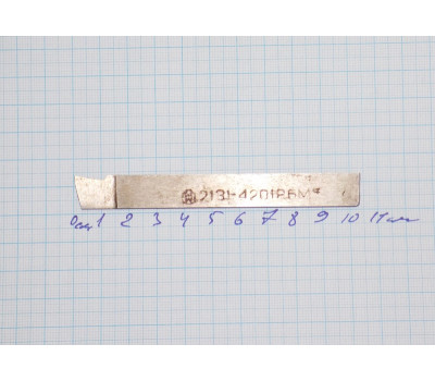 Токарный отрезной резец 3х12х100 мм из быстрорежущей стали р6м5 2131-4201