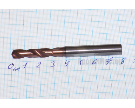 Сверло 6,6 (L-74/34мм) с ц/х 7 мм твердосплавное 