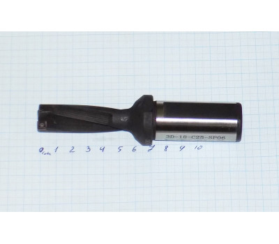 Сверло корпусное 18 мм 3D-18-C25-SP06 с ц/х с м/к твердосплавных пластин