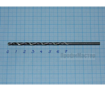 Сверло 3,5 мм р6м5 (L-110/70 мм) с ц/х длинная серия ГОСТ 886-77