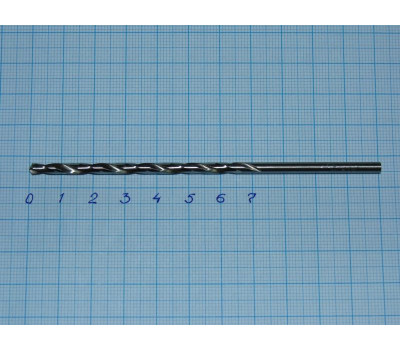 Сверло 3,5 мм р6м5 (L-110/70 мм) с ц/х длинная серия ГОСТ 886-77