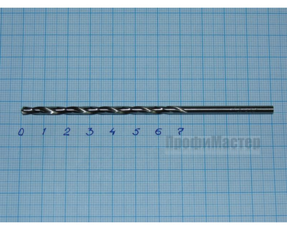 Сверло 3,5 мм р6м5 (L-110/70 мм) с ц/х длинная серия ГОСТ 886-77 