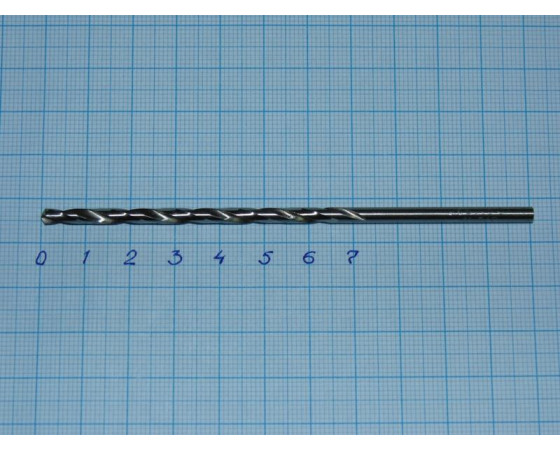 Сверло 3,5 мм р6м5 (L-110/70 мм) с ц/х длинная серия ГОСТ 886-77 