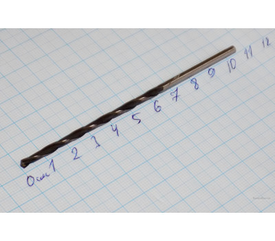 Сверло 3,15 мм р18 (L-105/68 мм) с ц/х длинная серия ГОСТ 886-77