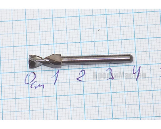 Сверло 5 (L-38/12мм) с ц/х 3,2 мм твердосплавное 