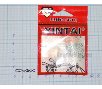 Вертлюг с форелевой застежкой № 7 Yin Tai SWIVEL WITH HANGING SNAP