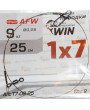 Поводок WIN из нержавеющей стали 25 см, 9 кг, мягкий, 1х7