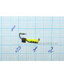 Мормышка вольфрамовая Столбик с кубиком Хамелеон d 1,5 мм, вес 0,3 гр