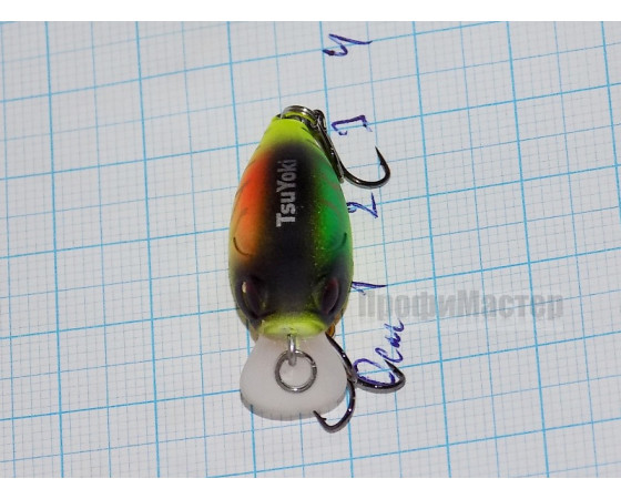 Воблер 32 мм TsuYoki CHEF 32F 013W, вес 2,9 гр, floating 0,2-0,5 м