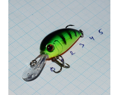 Воблер 40 мм Bait Plus, вес 3.5 гр, 0,8 м, цвет 15 51300-98