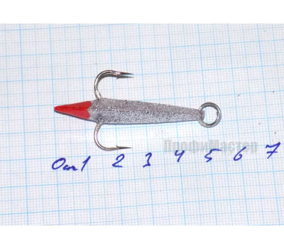 Блесна зимняя Ваучер 16,0 гр, серебро с блестками, кр. Mustad