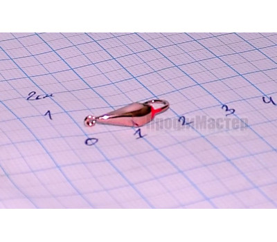 Блесна зимняя 0,6 гр, медь, 1 крючок, №0