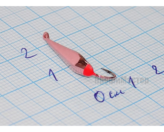 Блесна зимняя 1,1 гр, медь, 1 крючок, №14