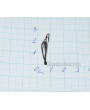 Блесна зимняя 1,0 гр, латунь, 1 крючок, №1