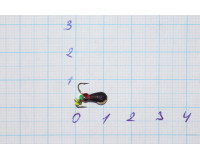 Мормышка вольфрамовая Черт d 4,0 мм, вес 0,97 гр, черный с коронкой