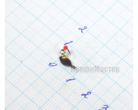 Мормышка вольфрамовая Хрень + шарик серебро + шарик золото, d 4,0 мм, вес 0,45 гр, черный, Россия Мормышка вольфрамовая Хрень + шарик серебро + шарик золото, d 4,0 мм, вес 0,45 гр, черный, Россия