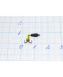 Мормышка вольфрам Дьявол + желтый кембрик + шарик d 2,5 мм 0,4 гр