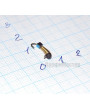 Мормышка вольфрамовая Банан вит. желтый с кубиком хамелеон, d 2,5 мм, вес 0,4 гр, черный с желтым